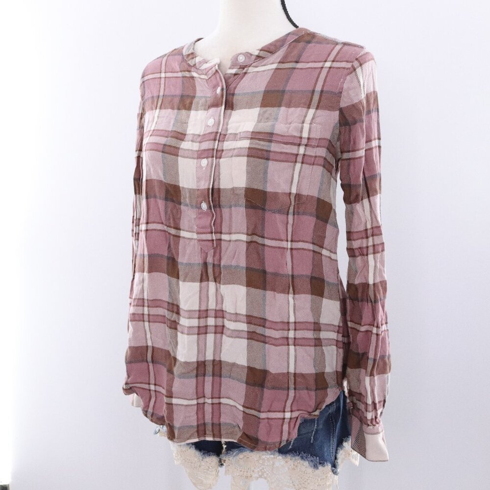 Lucky Brand |‎ Plaid Long Sleeve Top Small
